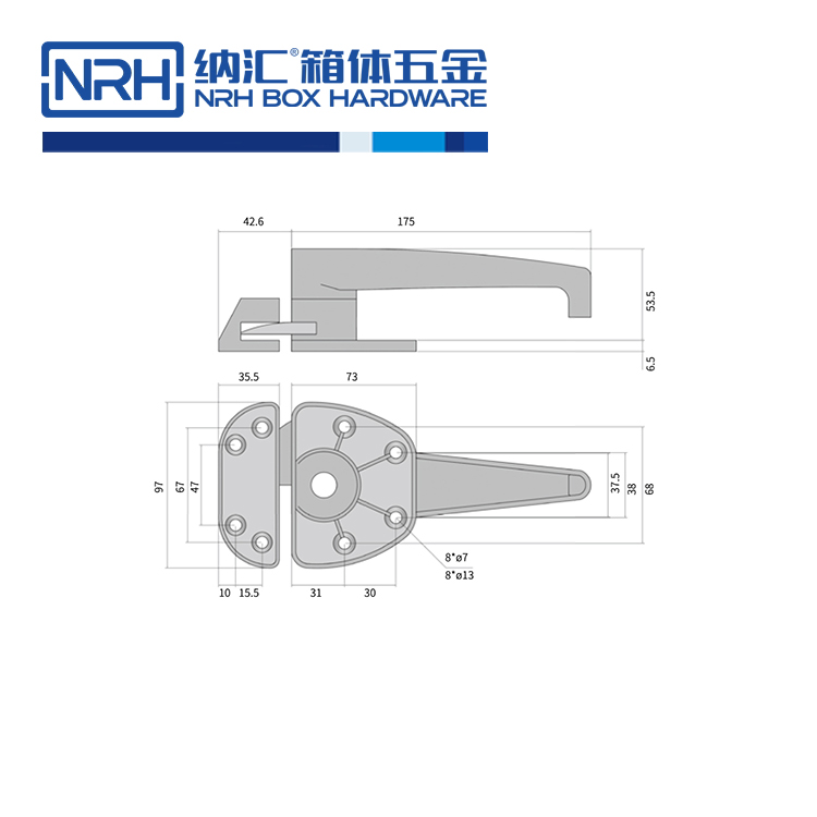 不锈钢烤箱门锁污视频在线观看国产冰柜把手锁扣5755