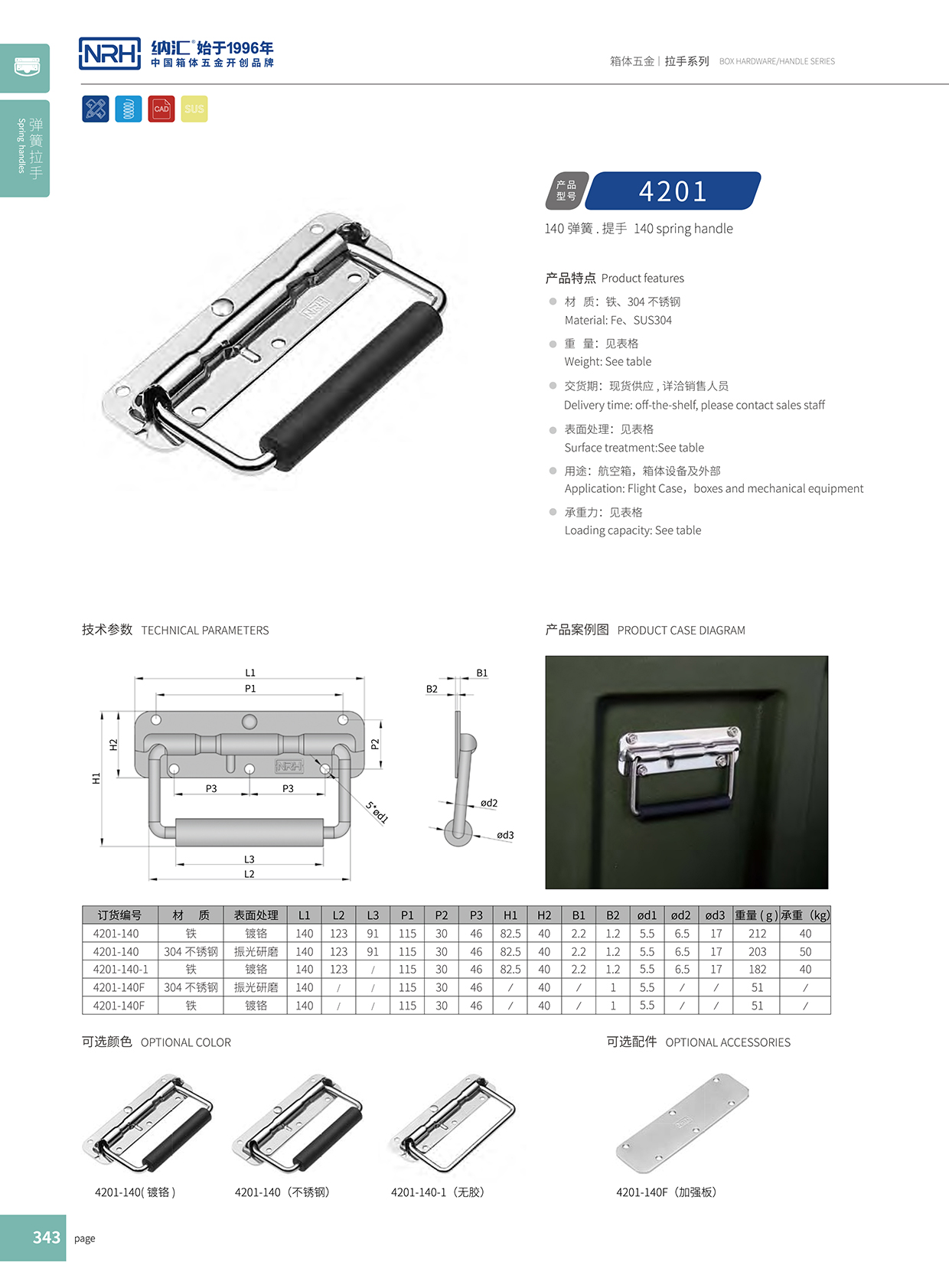 污视频在线看黄片APP/NRH 弹簧提手 4201-140