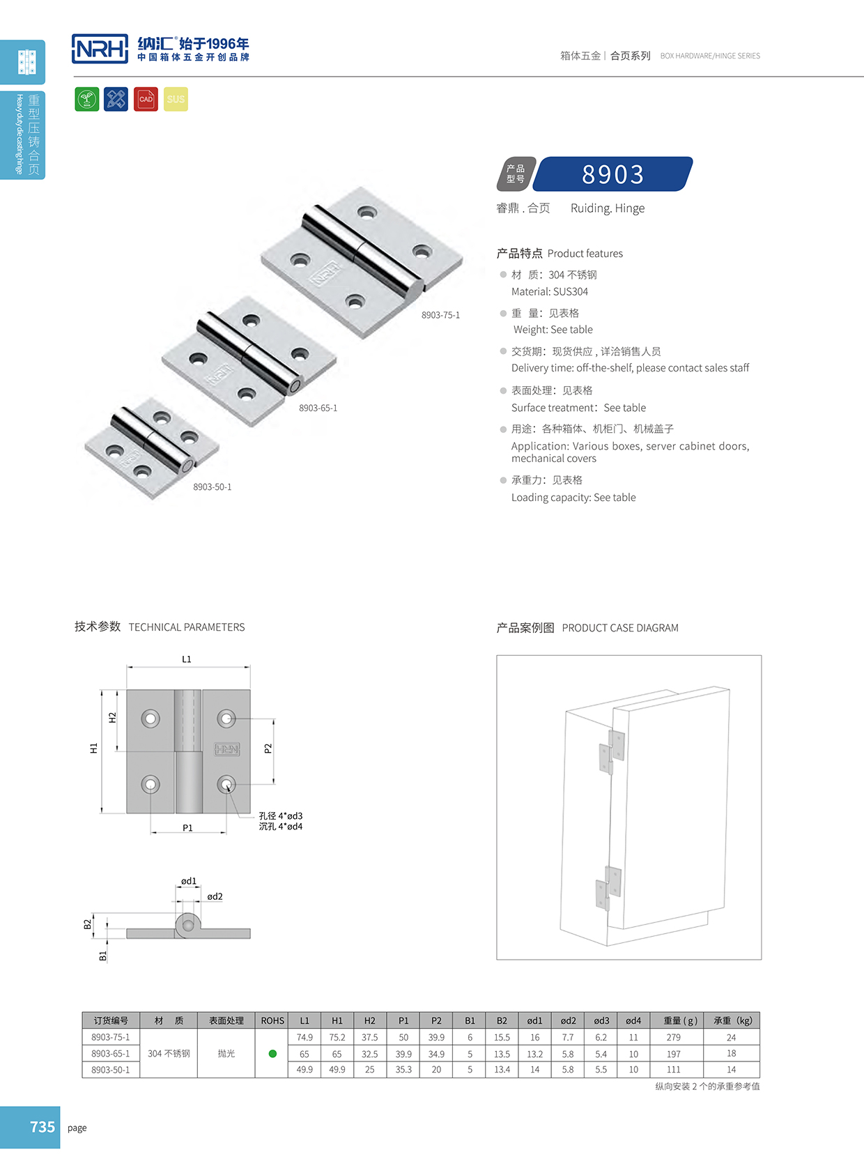 污视频在线看黄片APP/NRH 8903-65-1 LED展示箱铰链