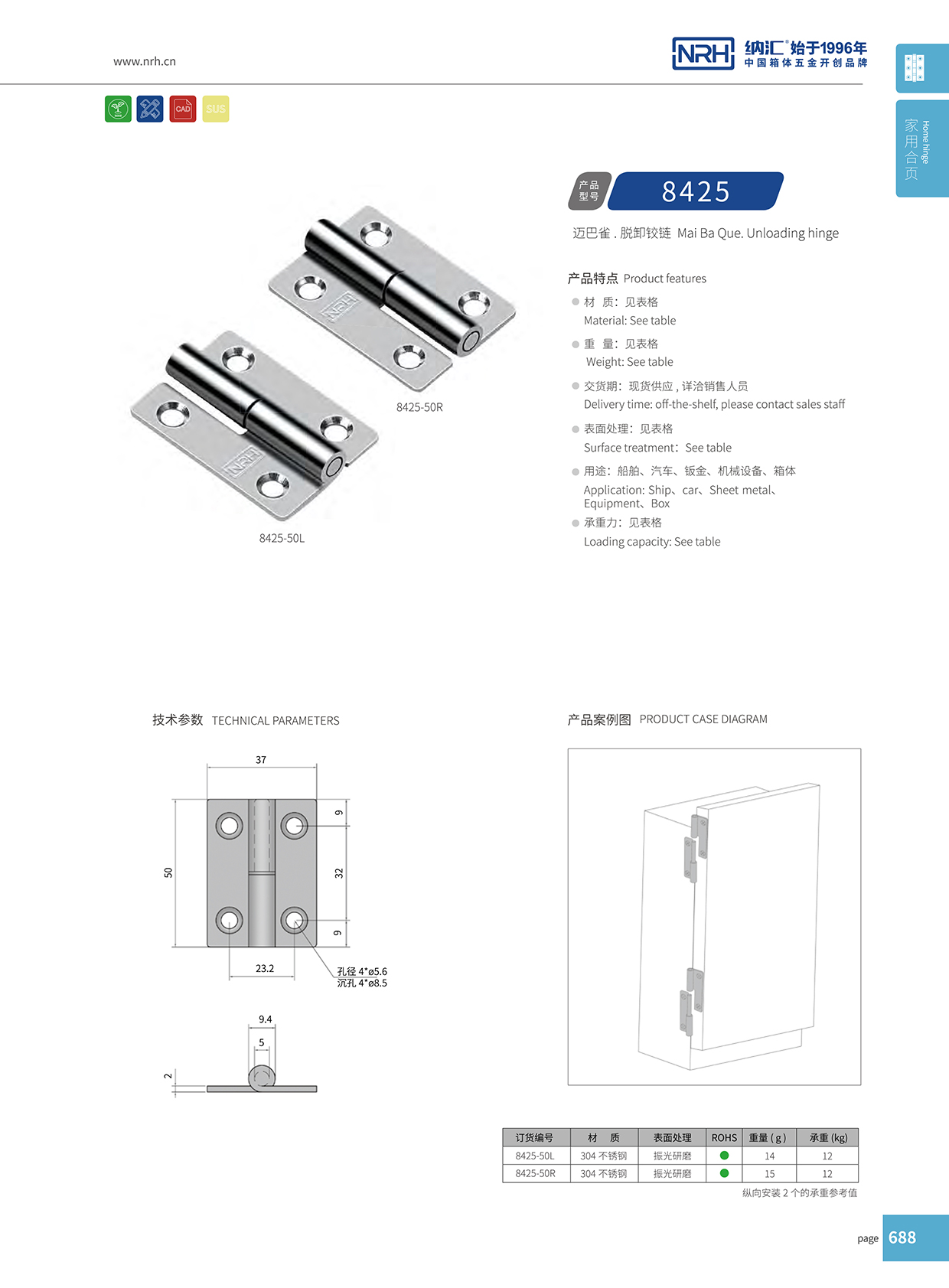  污视频在线看黄片APP/NRH 8425-50R 电焊铰链